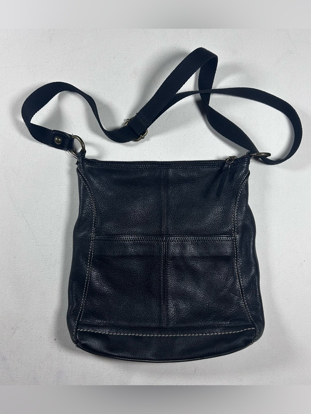 The Sak Lucia Black Pebbled Leather Crossbody Bag